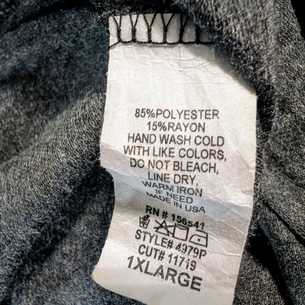 Chic Soul - Women's Gray Tie Dye Open Front Hooded Cardigan- XL - Picture 4 of 4